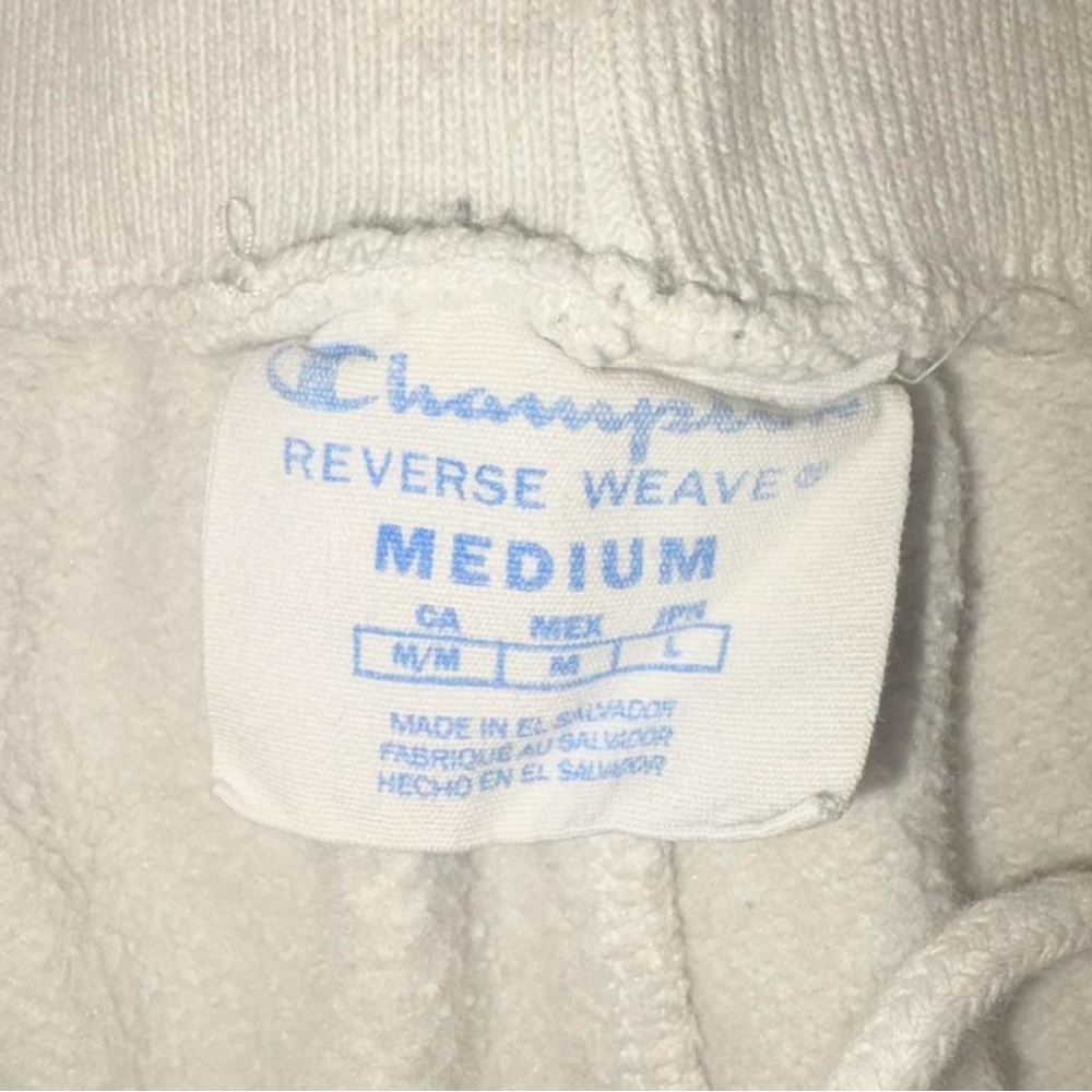 Champion Reverse Weave Sweat Shorts in WHITE - Size M - Picture 2 of 4